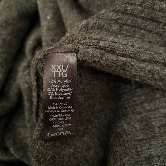 Dark Gray Women's Sweater with a slight collar Size XXL - Picture 8 of 10